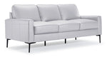 Chito Leather Sofa, Loveseat and Chair Set - Silver Grey