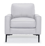Chito Leather Chair - Silver Grey