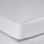 Chito Leather Ottoman - Silver Grey