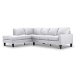 Chito Leather 2-Piece Sectional with Left Facing Chaise - Silver Grey