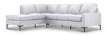 Chito Leather 2-Piece Sectional with Left Facing Chaise - Silver Grey