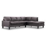 Chito Leather 2-Piece Sectional with Right Facing Chaise - Mocha