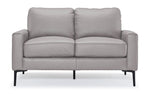 Chito Leather Loveseat - Cloud Grey
