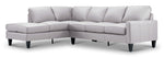 Chito Leather 2-Piece Sectional with Left Facing Chaise - Cloud Grey