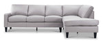 Chito Leather 2-Piece Sectional with Right Facing Chaise - Cloud Grey