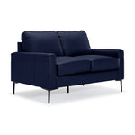 Chito Leather Sofa and Loveseat Set - Navy