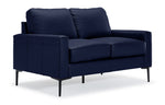 Chito Leather Sofa and Loveseat Set - Navy