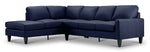 Chito Leather 2-Piece Sectional with Left Facing Chaise - Navy