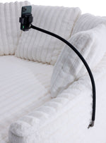 Ciara Fur Accent Chair - White