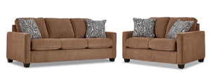 City Ens. Sofa et causeuse – brun