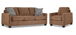 City Sofa and Chair Set - Brown