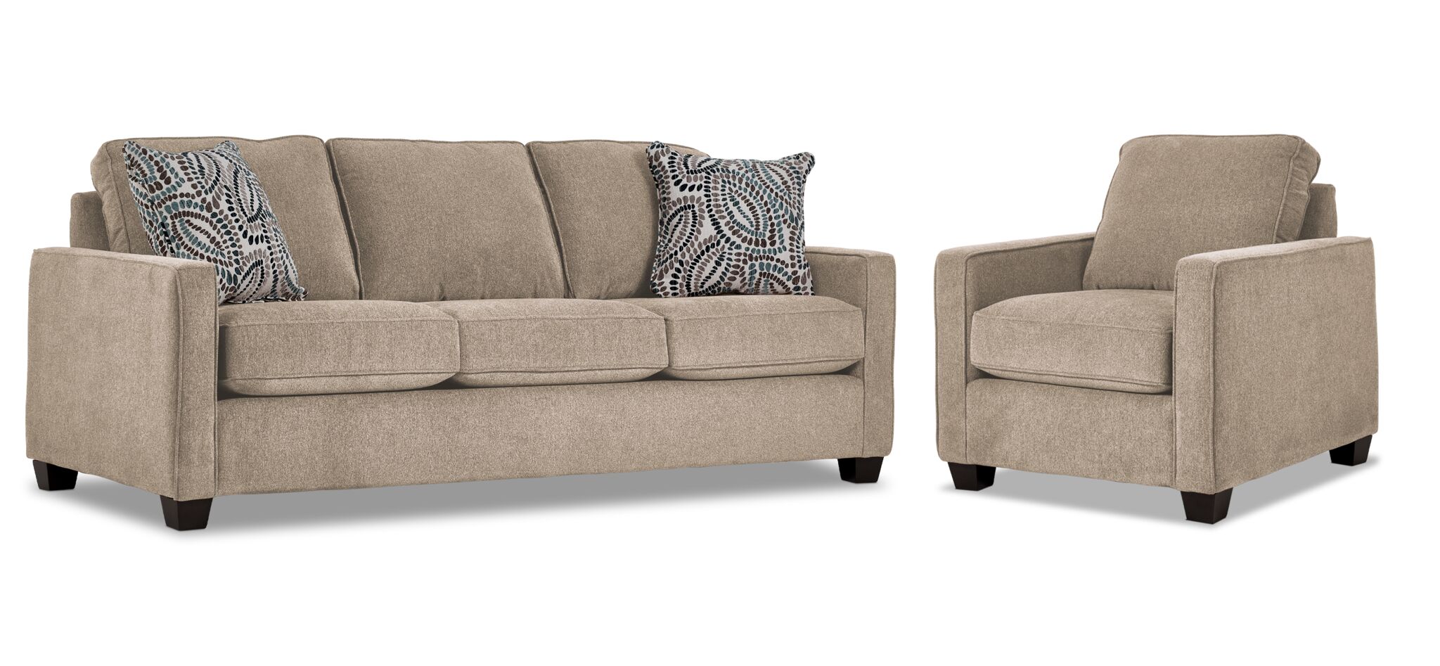 City Sofa and Chair Set - Ivory