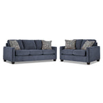 City Sofa and Loveseat Set - Blue