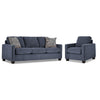 City Ens. Sofa et fauteuil – bleu | Léon