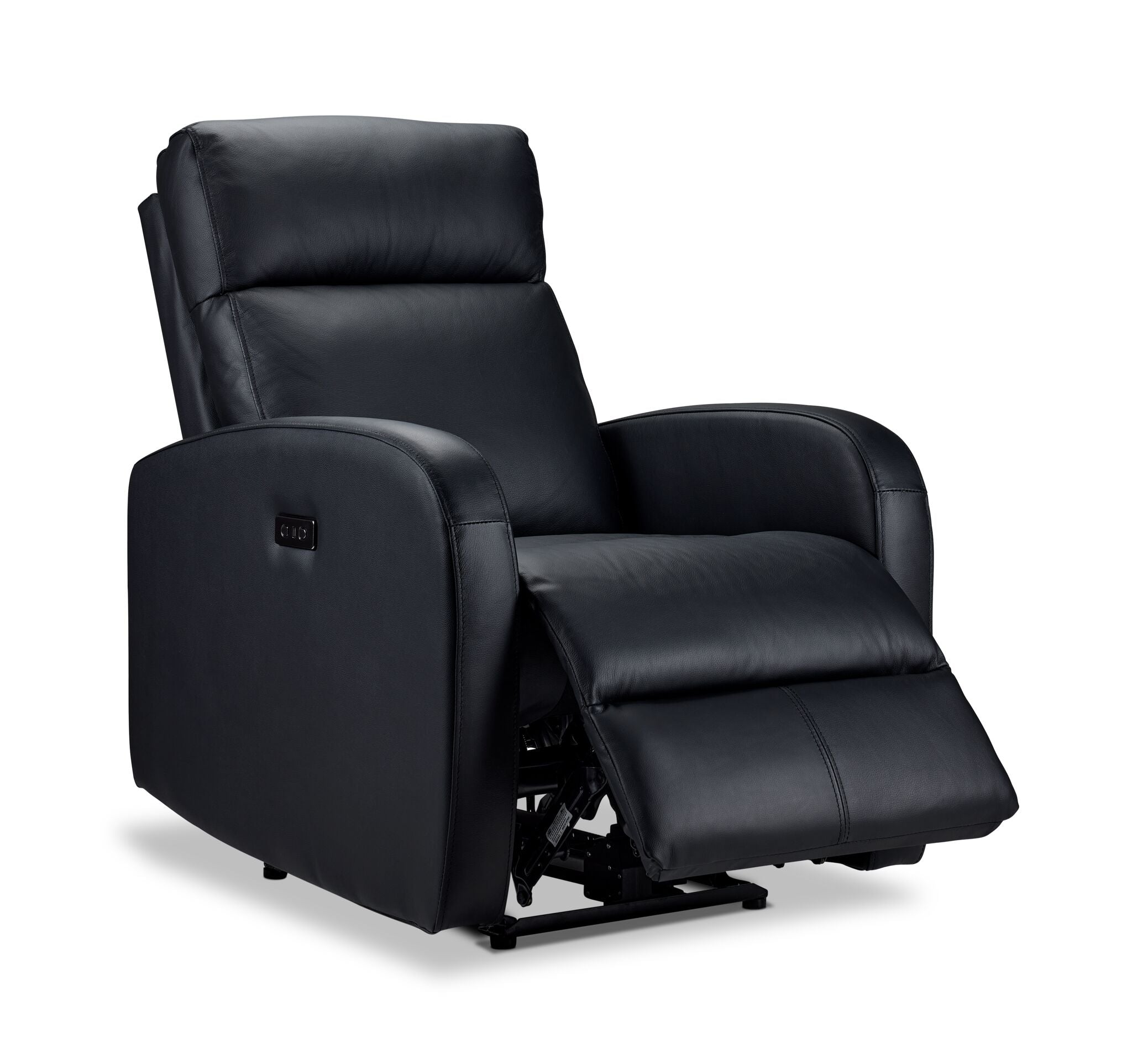 Cole Leather Power Recliner - Black
