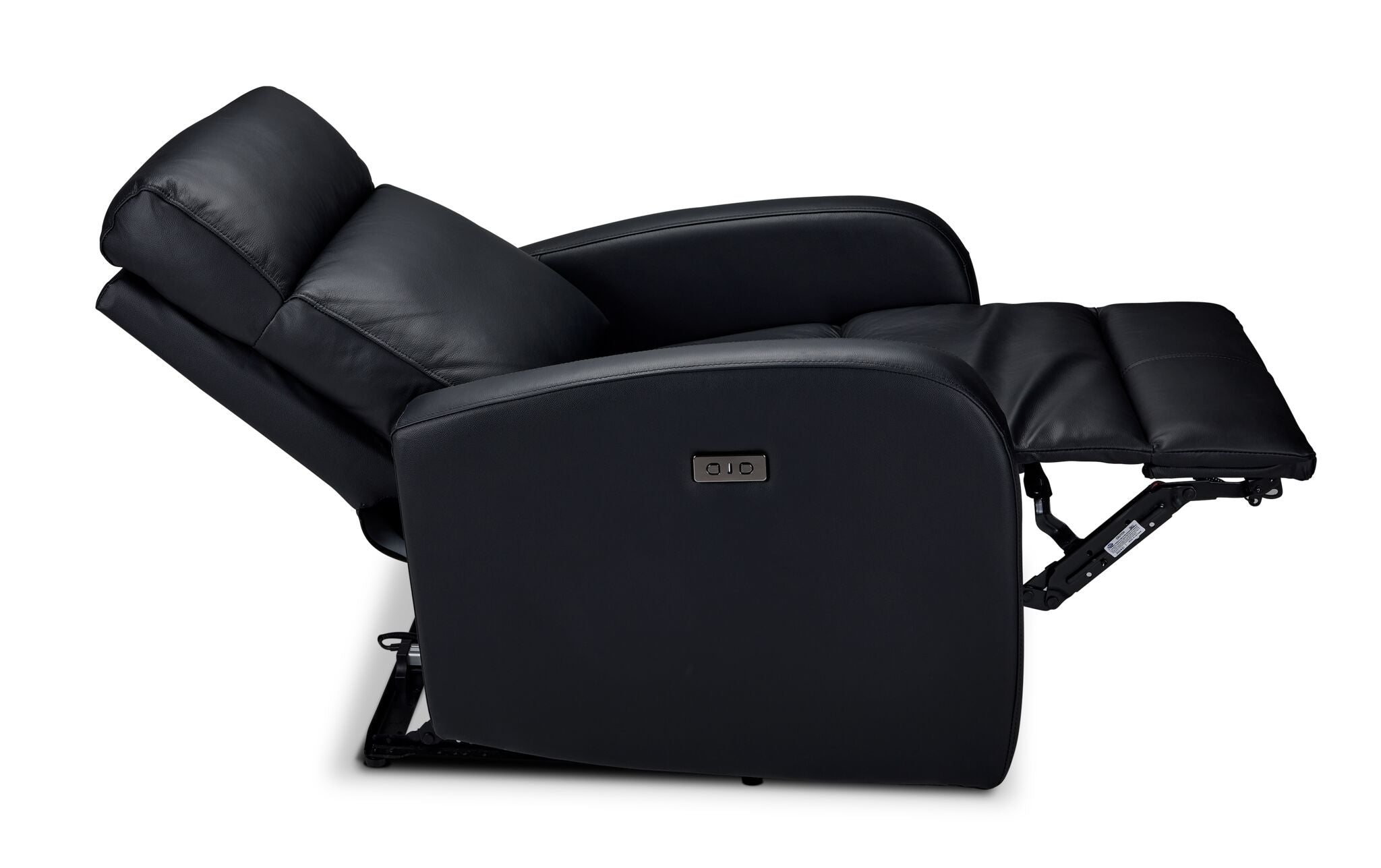 Cole Leather Power Recliner - Black
