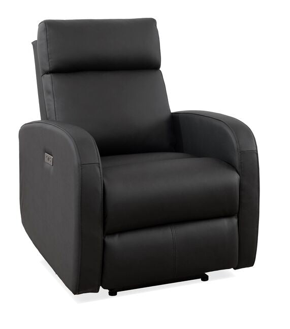 Cole Leather Power Recliner - Black