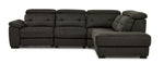 Colorado 4-Piece Power Reclining Sectional with Right-Facing Chaise - Graphite