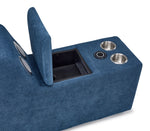 Feeling Connected - Connex 5-Piece Modular Sectional with Consoles - Blue