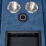 Feeling Connected - Connex 3-Piece Modular Chair with Storage Console - Blue