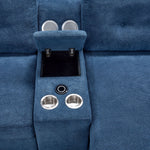 Feeling Connected - Connex 6-Piece Modular Sectional with Storage Console - Blue