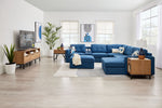 Feeling Connected - Connex 6-Piece Modular Sectional with Storage Console - Blue