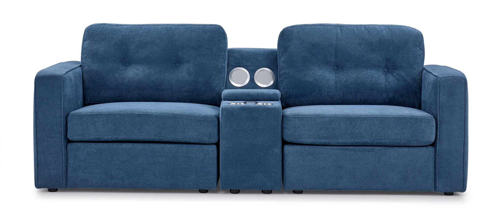 Feeling Connected - Connex 3-Piece Modular Chair with Storage Console - Blue