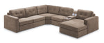 Feeling Connected - Connex 6-Piece Modular Sectional with Storage Console - Beige