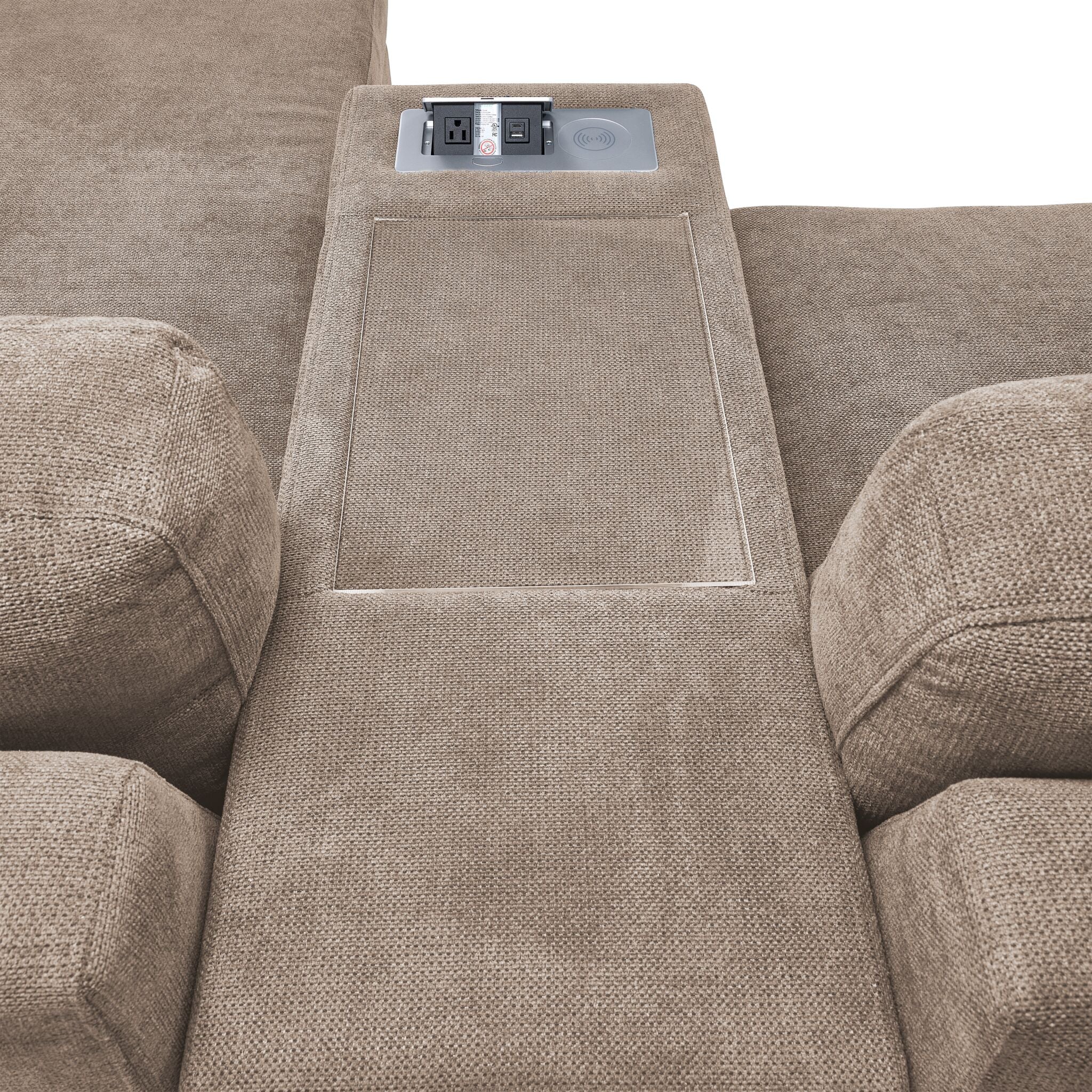 Feeling Connected - Connex 6-Piece Modular Sectional with Drawer Console - Beige