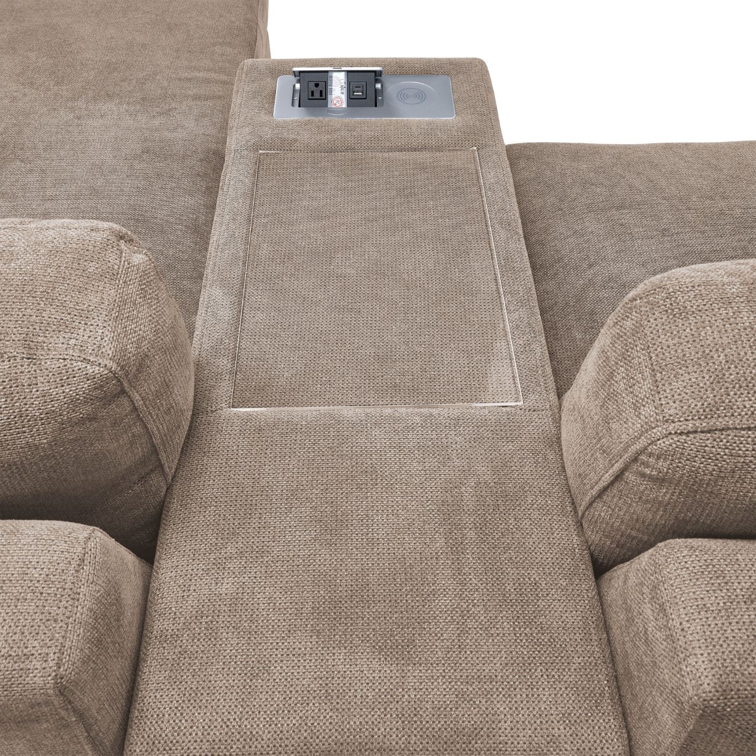 Feeling Connected - Connex 5-Piece Modular Sectional with Consoles - Beige