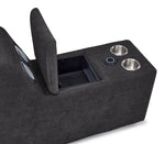 Feeling Connected - Connex 3-Piece Modular Chair with Storage Console - Dark Grey