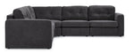 Feeling Connected - Connex 5-Piece Modular Sectional - Dark Grey