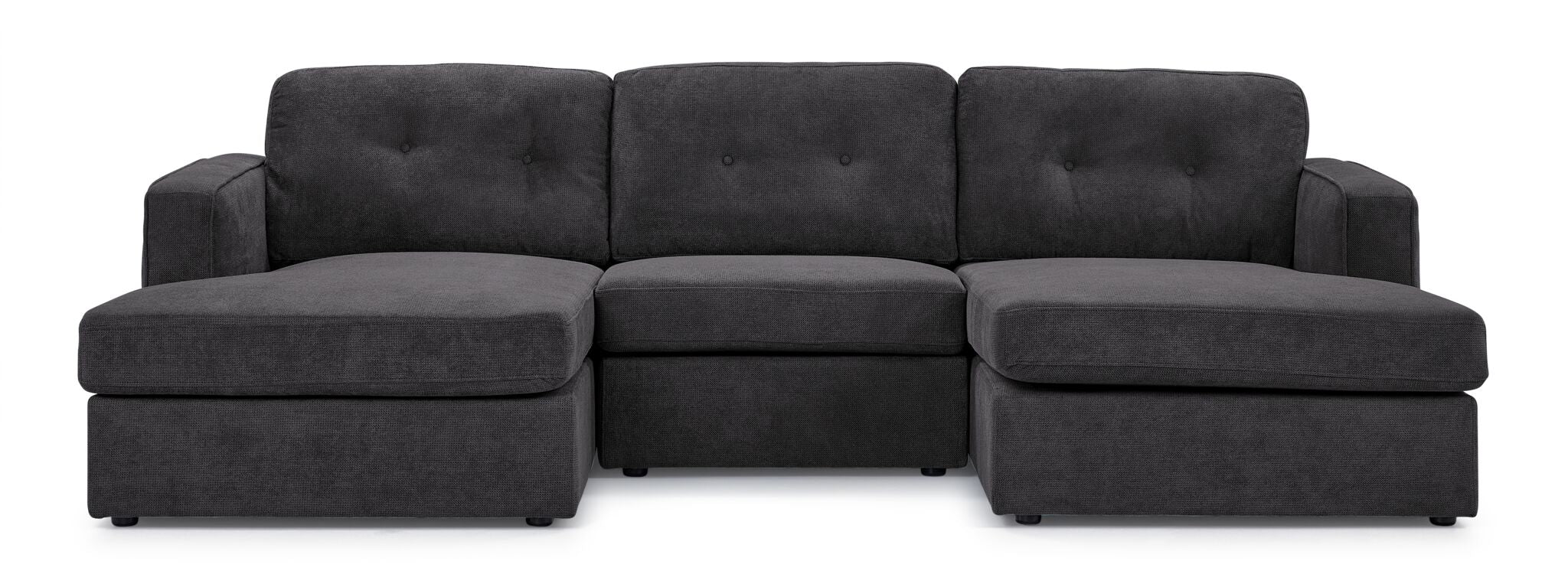 Feeling Connected - Connex 3-Piece Modular Chaise - Dark Grey