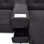 Feeling Connected - Connex 6-Piece Modular Sectional with Drawer Console - Dark Grey