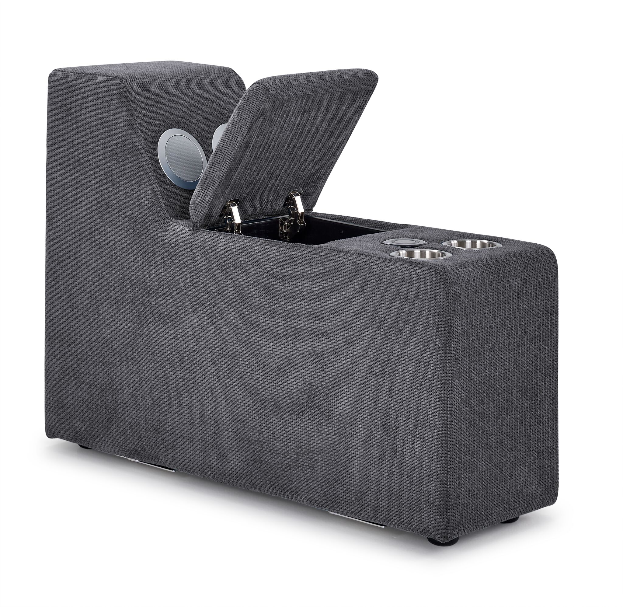 Feeling Connected - Connex 3-Piece Modular Chair with Storage Console - Light Grey