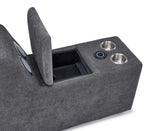 Feeling Connected - Connex 3-Piece Modular Chair with Storage Console - Light Grey