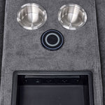 Feeling Connected - Connex 3-Piece Modular Chair with Storage Console - Light Grey