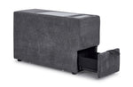 Feeling Connected - Connex 3-Piece Modular Sectional with Chaise and Drawer Console - Light Grey