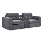 Feeling Connected - Connex 3-Piece Modular Chair with Storage Console - Light Grey