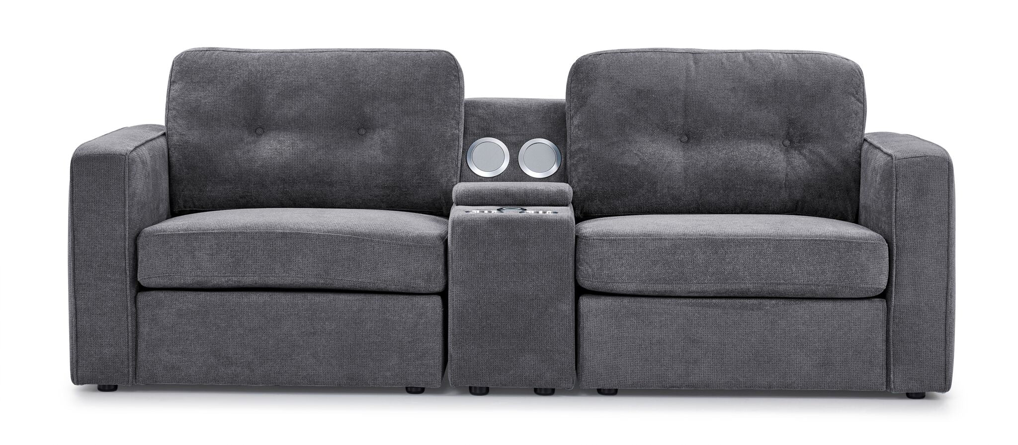 Feeling Connected - Connex 3-Piece Modular Chair with Storage Console - Light Grey