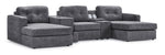 Feeling Connected - Connex 5-Piece Modular Sectional with Consoles - Light Grey