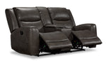 Copley Reclining Loveseat with Console - Slate