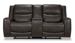 Copley Reclining Loveseat with Console - Slate