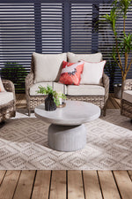 Crete Indoor/Outdoor Concrete Coffee Table - Weathered Grey