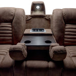 Dallas Reclining Sofa With Drop Down Table - Mocha