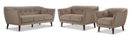 Daphne Sofa, Loveseat and Chair Set - Beige