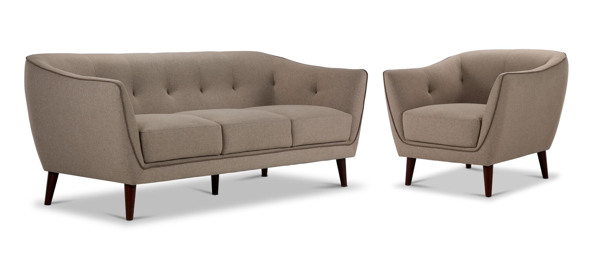 Daphne Sofa and Chair Set - Beige