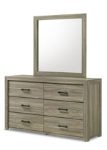 Dario 6-Piece Queen Storage Bedroom Set - Light Brown, Beige