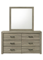 Dario 6-Drawer Dresser - Light Brown, Beige