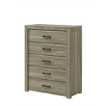 Dario 5-Drawer Dresser Chest - Light Brown, Beige